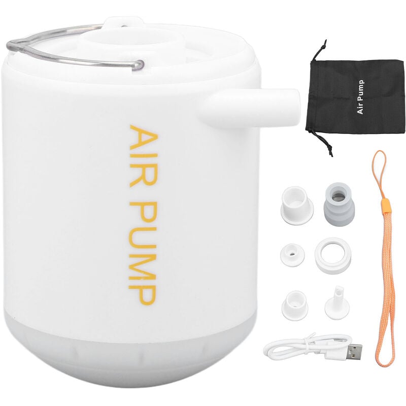 Jeffergarden - Pompe à Air puissante, gonflage et dégonflage, batterie Rechargeable, Mini pompe Portable polyvalente pour matelas à Air, pour Camping