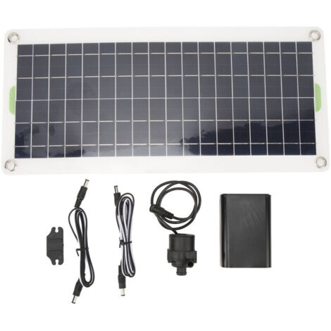 Jeffergarden Pompe à eau solaire 12V, 4 DB, faible bruit, 19W, générateur de fontaine d'eau à énergie solaire, pour maison, voiture, bateau, jardin, 50W