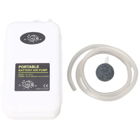 Jeffergarden Pompe à oxygène d'aquarium 5W, aérateur d'air Portable avec tuyau de 0.6m pour réservoirs de pêche en plein Air