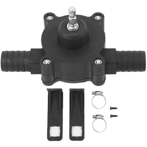 Jeffergarden Pompe de perceuse Pompe à courant continu manuelle Pompe de perceuse électrique à main noire Micro pompe de transfert d'eau auto-amorante