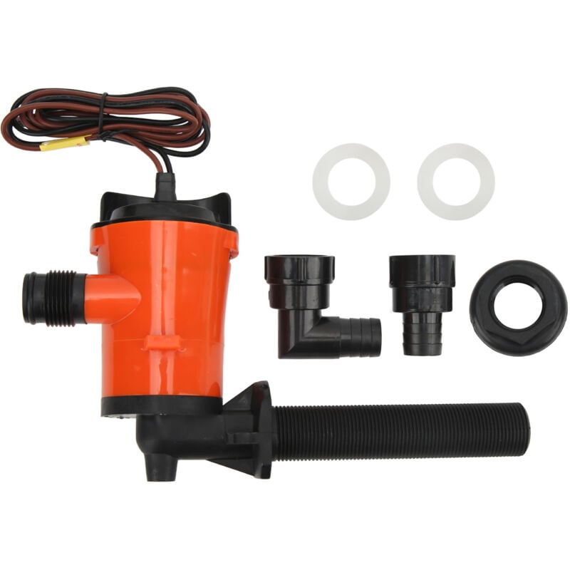 Jeffergarden - Pompe de vivier 800GPH, aérateur de réservoir d'appât, cartouche Submersible 12V, pompe de cale de bateau pour Marine