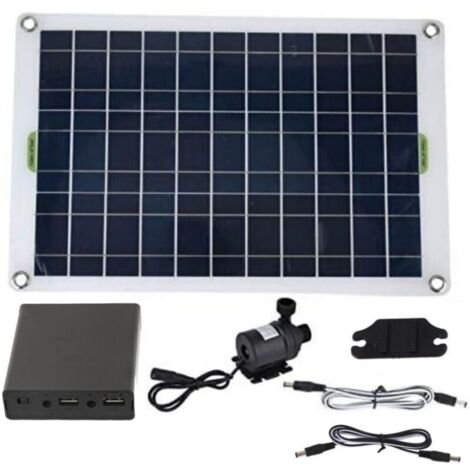Jeffergarden Pompe solaire 20W 12V pour bassin/jardin hydroponique (silencieuse)