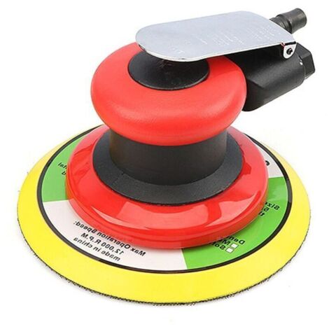 Jeffergarden Ponceuse pneumatique de 6 pouces, polisseuse, meuleuse orbitale pneumatique à paume, rectifieuse, outil
