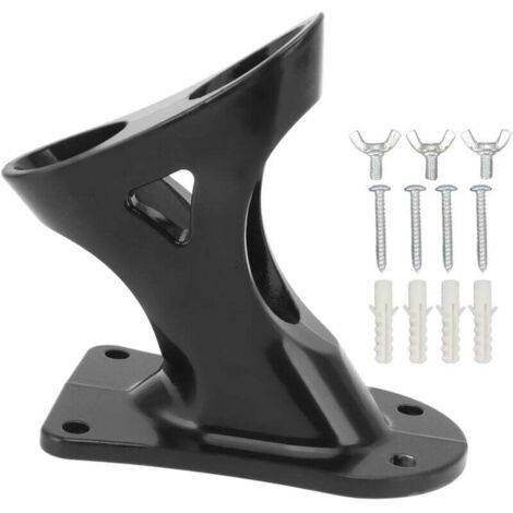 Jeffergarden Porte-Drapeau, Support de Mât de Drapeau épaissi Antirouille en Alliage d'aluminium de 2,5 Cm de Diamètre Intérieur pour Toit pour Garde-Corps Extérieur (Noir)