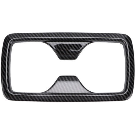 Jeffergarden Porte-gobelet d'eau arrière, garniture de cadre de panneau en Fiber de carbone, décor de remplacement pour RAV4 2019 – 2021