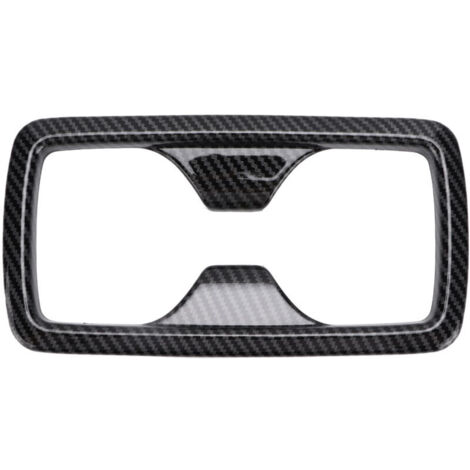 Jeffergarden Porte-gobelet d'eau arrière, garniture de cadre de panneau en Fiber de carbone, décor de remplacement pour RAV4 2019 – 2021