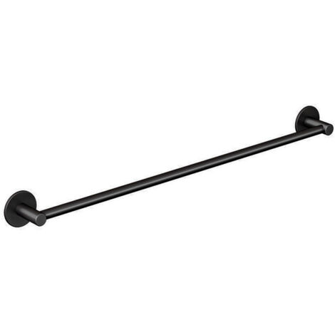 Jeffergarden Porte-serviettes mural en aluminium pour salle de bain, porte-serviettes simple pour toilettes, noir