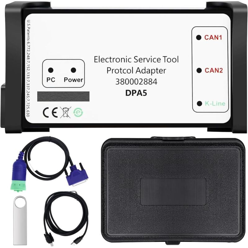 Jeffergarden Compatible avec le scanner de camion lourd CNH DPA5, lecteur de code, outil de diagnostic complet du système pour remorques, bus,