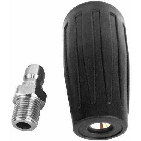 Jeffergarden Pressure Washer Tips Turbo Nozzle 4000psi Max Rotating with 1/4" Quick Connect for Remove Ads Bark Rust,noir