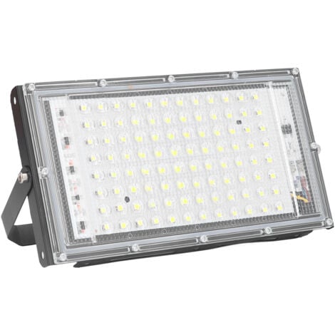 Jeffergarden Projecteur LED 100W super lumineux 10000 lumineux angle de faisceau 120° projecteur blanc froid IP66 lumière étanche 220‑240V