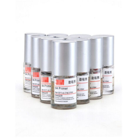 Jeffergarden Promoteur d'adhérence adhésif pour ruban mousse automobile, apprêt pour emballage automobile, outil d'application 10 ml