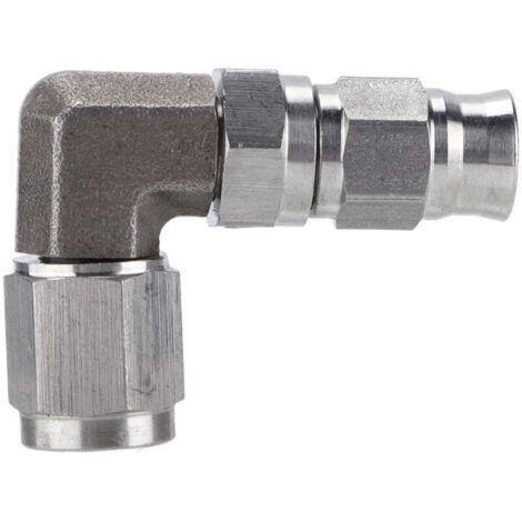Jeffergarden Raccord de Tuyau, Raccord de Tuyau de Turbocompresseur AN3 à 90 Degrés Raccord de Tuyau en Acier Inoxydable pour Voiture