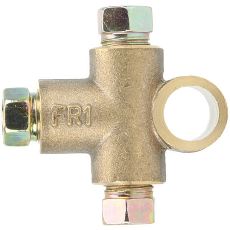 Jeffergarden Raccord en T pour frein avec 3 écrous mâles, léger et de haute qualité, compatible avec les tuyaux M10 3/16 po (10 mm) et les accessoires automobiles.