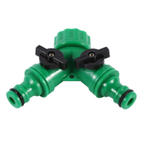 Jeffergarden Raccord en Y robuste pour tuyau d'arrosage, 1 pièce, filetage 3/4 pouce, vert, pour la maison