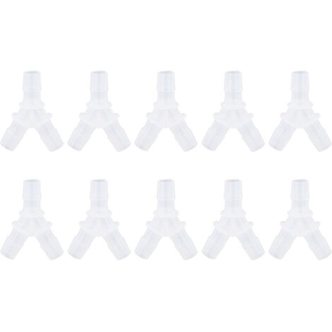 Jeffergarden Raccords de tuyaux souples, connecteur de Type Y pour Aquarium, pompe à air, connecteur à 3 voies (3.9mm), 10 pièces