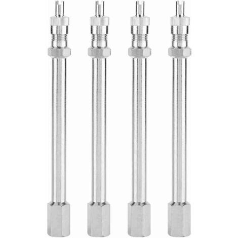 Jeffergarden Rallonge de valve de pneu, accessoire pour gonfleur (lot de 4) pour camion