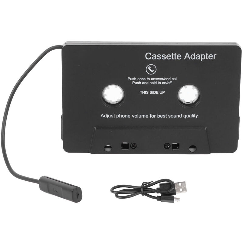 Récepteur de Cassette Audio Bluetooth 5.0 lecteur de bande noir adaptateur Aux pour voiture - Jeffergarden