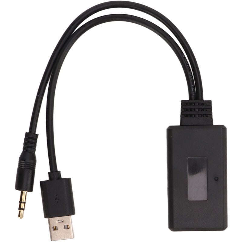 Jeffergarden Récepteur universel Bluetooth 5.0 adaptateur audio stéréo de voiture cble auxiliaire USB pour automobile
