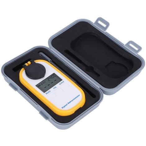 Jeffergarden Réfractomètre de miel numérique portable 0-90% compteur de concentration de sucre de miel de poche