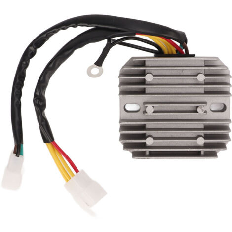 Jeffergarden Régulateur de Tension de Moto, Redresseur de Tension de Moto en Alliage D'aluminium 12 V 32800‑31021 Remplacement pour Suzuki GT 380 550 750