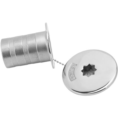 Jeffergarden Remplisseur de carburant Diesel pour pont de bateau, avec couvercle, matériel marin en acier inoxydable 316 poli miroir