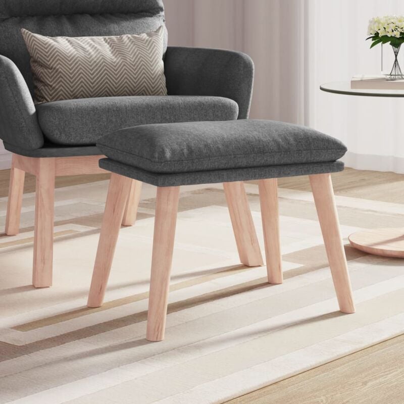 Kalisse - Furniture Limited - Repose-pied Gris clair 45x29,5x35 cm Tissu