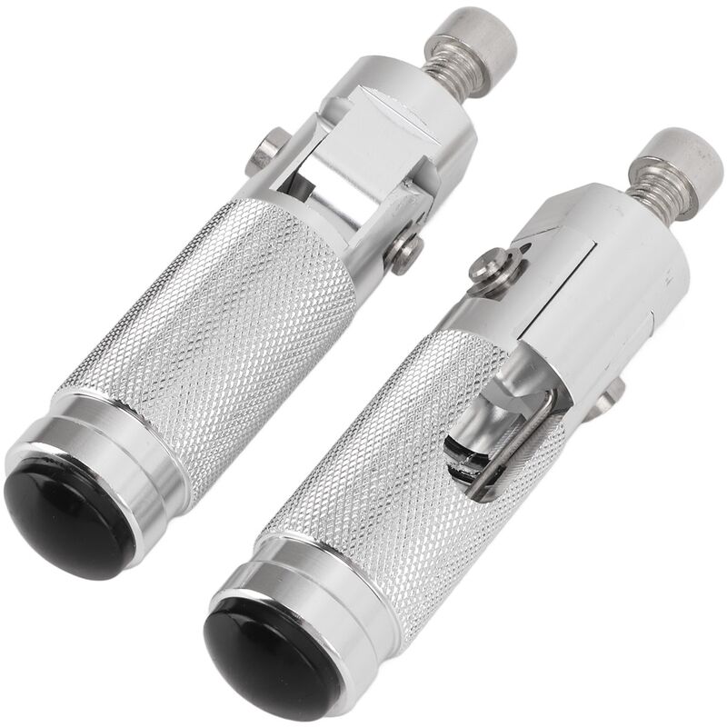 Jeffergarden - Repose-pieds universel pliable en alliage d'aluminium pour moto, pédale de remplacement, argent