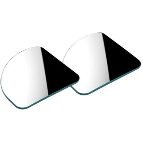 Jeffergarden Rétroviseur d'angle mort, rétroviseur latéral réglable convexe, rétroviseur grand angle pivotant et rotatif sans cadre en forme d'éventail avec adhésif, adapté aux SUV, voitures, camions