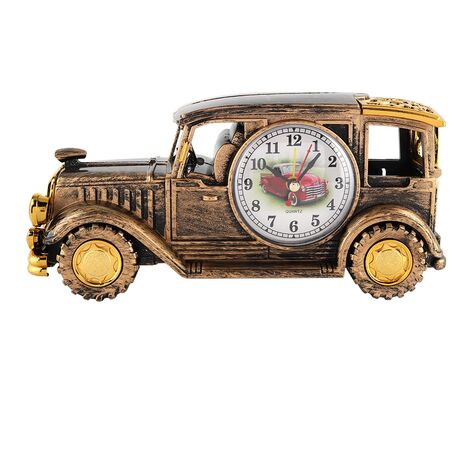 Jeffergarden Réveil de bureau multifonction, classique, Vintage, pour voiture, cadeau (Bronze)