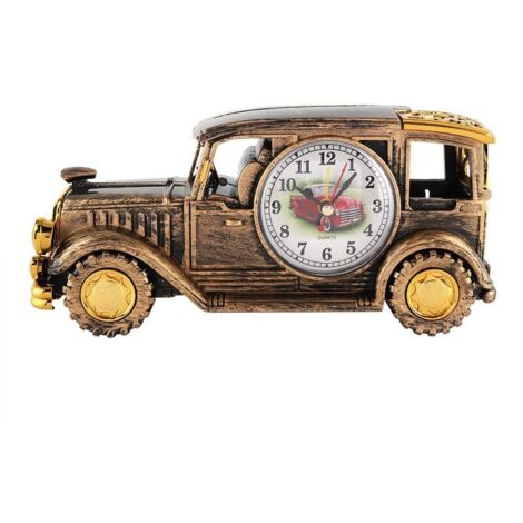 Jeffergarden Réveil de bureau multifonction, classique, Vintage, pour voiture, cadeau (Bronze)