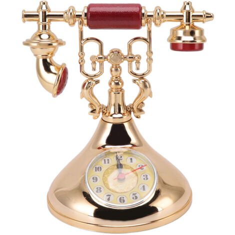 Jeffergarden Réveil téléphonique Vintage, Unique, élégant, heure précise, horloge de chevet, décoration pour la maison, le café et le bureau, YF020 2