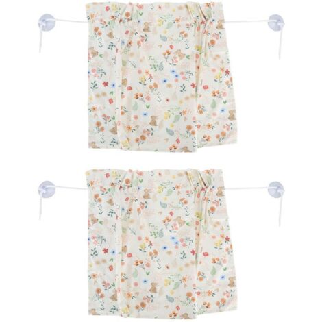 Jeffergarden Rideau pare-soleil de Style Simple, 2 pièces, réglable, fenêtre latérale de voiture, mignon avec ventouse, type 1