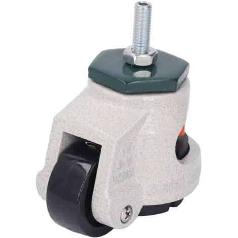 Jeffergarden Roulette à Tige de Nivellement, Diamètre Extérieur 40mm, Filetage M8, Base en Caoutchouc Ajustable en Hauteur - Pour Machines, Meubles, Appareils Ménagers