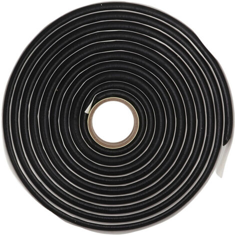 Jeffergarden Ruban d'étanchéité en caoutchouc butyle de 4,5 m/14,7 pi pour phares, vitres, portes et pare-brise de voiture étanches et anti-fuites