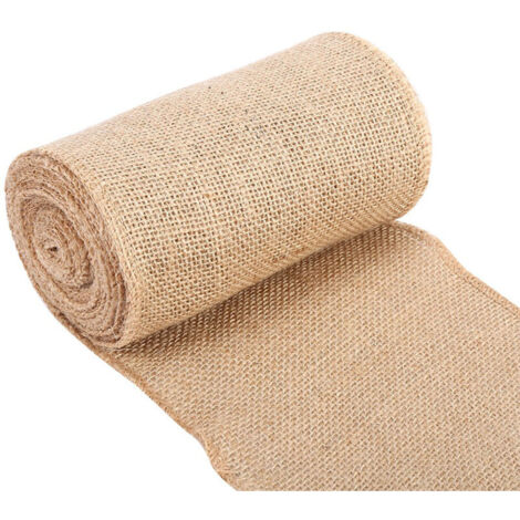 Jeffergarden Ruban en toile de Jute hessienne naturelle, chemin de Table rustique, artisanat, chaise, maison, fête de mariage, 15x500cm
