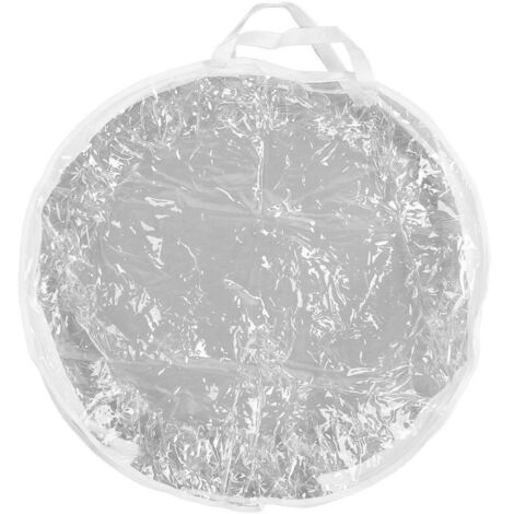 Jeffergarden Sac de rangement pour couronne de fleurs, 60x20cm, en PVC épais, renforcé par des poignées, double fermeture éclair, contenant transparent.