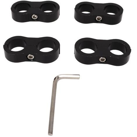 Jeffergarden Séparateur de Tuyau de Carburant, 4 Pièces 8AN Collier de Serrage de Séparateur de Tuyau de Carburant