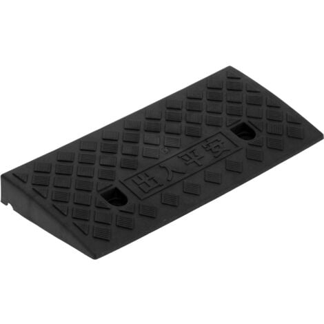 Jeffergarden Soglia portatile per rampa per cordolo in plastica di spessore 5 cm per forniture per banchine di carico per vialetti di veicoli per autoNero