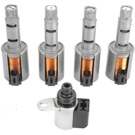 Jeffergarden Solénoïde de Transmission CVT, remplacement de solénoïdes de soupape de Transmission CTV 5 pièces / ensemble pour Nis-san Sentra 2015-2012 JF015E