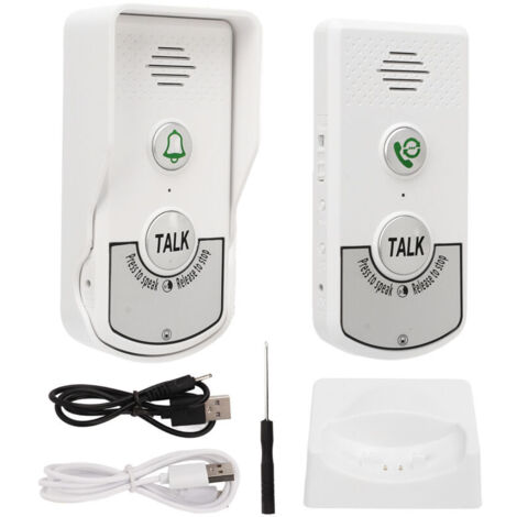 Jeffergarden – Sonnette d'interphone sans fil 1000m – IP54 étanche – 2 batteries lithium 2000mAh – Installation facile sans câblage – Système de sécurité domestique