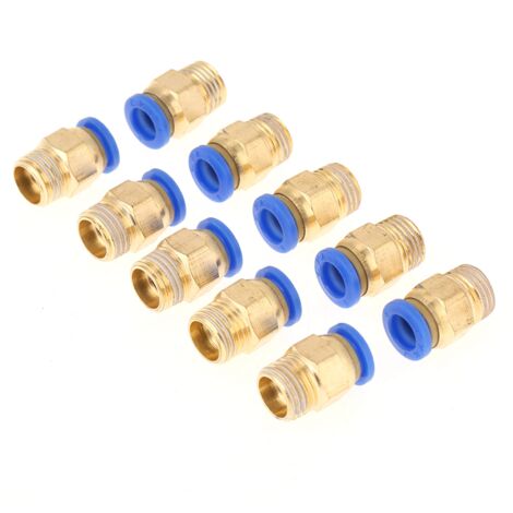 20 Pezzi Raccordi Pneumatici Push-to-Connect - Riduttori Dritti 6mm A 8mm Nero, Per Aria Compressa - Foto 12