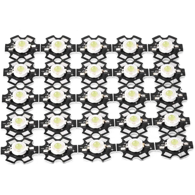 Source de lumière à puce intégrée haute luminosité, ampoule de projecteur à perles led blanche 10000-15000K, 25 pièces - Jeffergarden