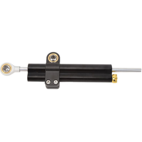 Jeffergarden Stabilisateur d'amortisseur de direction de moto réglable pour améliorer la stabilité et améliorer la sécurité moto universelle noire