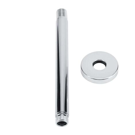 Jeffergarden Stainless Steel Round Shower Arm Hose Wall Mount for Bathroom Ceiling Shower Head (20 cm)