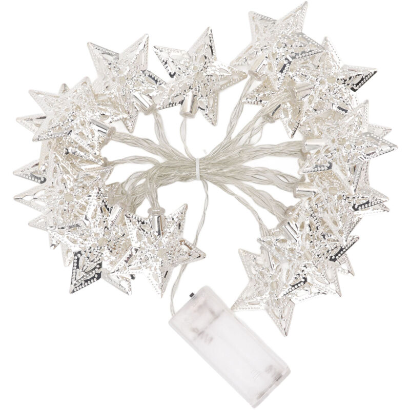 Jeffergarden Star String Lights 20LEDs 3 mètres Star Fairy String Lights pour chambre Nol Décoration de jardin Lumière chaude