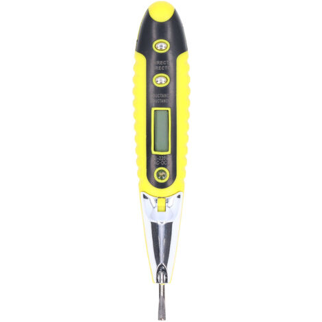 Jeffergarden Stylo testeur électrique numérique multifonction à LED, détecteur de tension de circuit sans contact 12-220 V pour usage domestique
