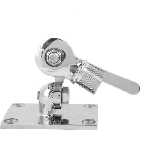 Jeffergarden Support d'antenne VHF maritime en acier inoxydable 316 (38mm) à double axe et base réglable
