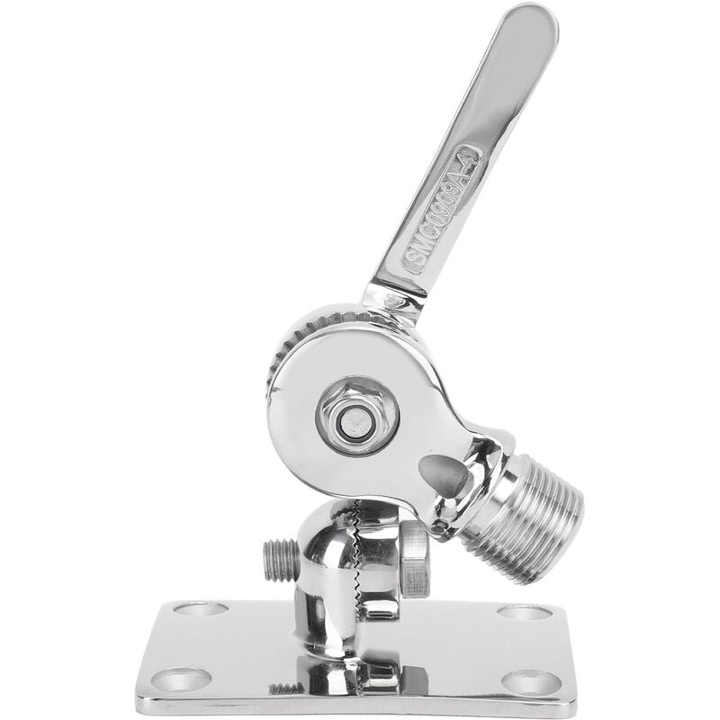 Jeffergarden - Support de Base d'antenne vhf de qualité Marine, support de Base réglable en acier inoxydable 93X64mm pour bateau et Yacht