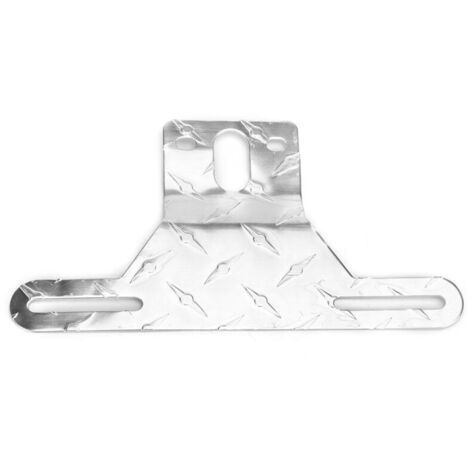 Jeffergarden Support de fixation pour feu de plaque d'immatriculation de remorque en aluminium argenté