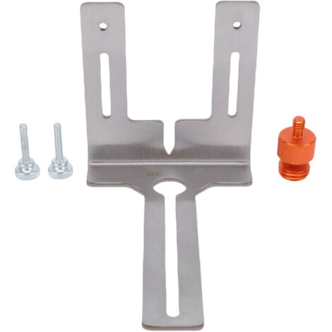 Jeffergarden Support de Montage Universel Niveau à Plaque Murale, en Acier Inox – Support Professionnel Portable et Réglable avec Vis Double Extrémité Alliage Alu